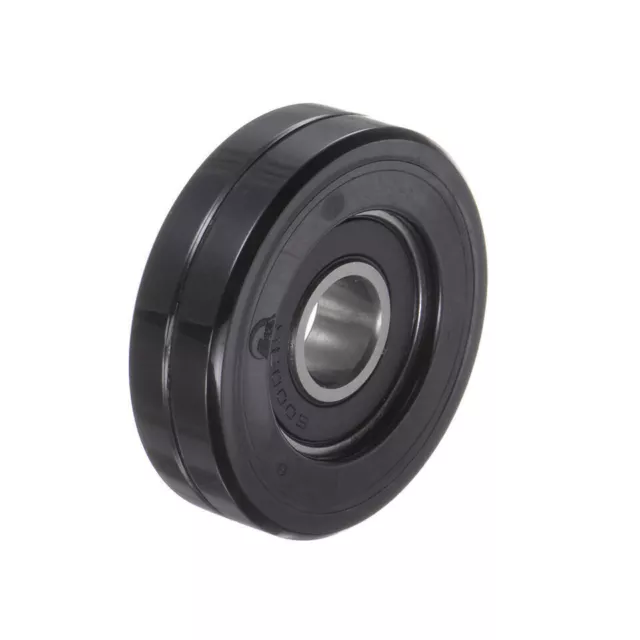 Black ,PU Pulley Roller Bearing 10x40x11.5mm Polyurethane Coated Guide Wheel