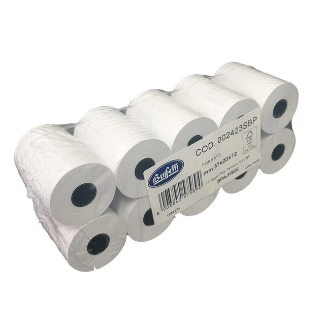 R4 2024 50 Rotoli Carta Termica Per Registratore Di Cassa - 2 1/4" X 50' - Per POS E Carta Di Credito Rotoli Carta Termica Universali - Foto 2