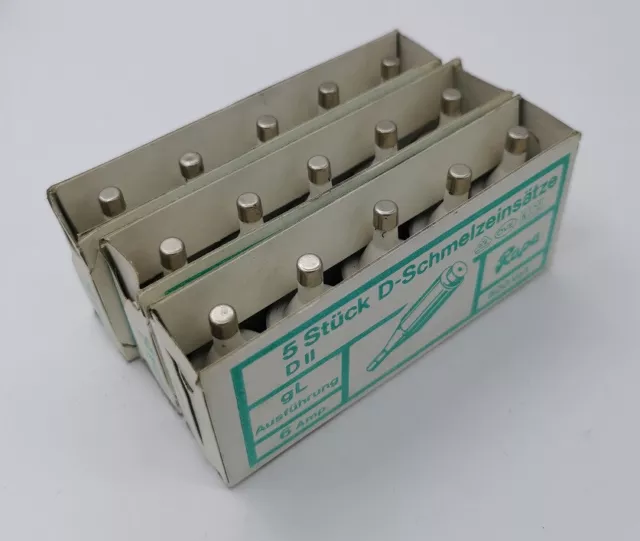 15x Rapa Insert Fusible DII 6A 500V D-Schmelzeinsätze Gl Exécution