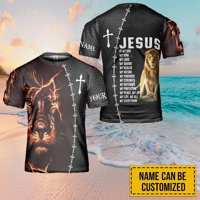 Custom Name Jesus Is My God Jesus Is My King 3D All Over Printed Shirt