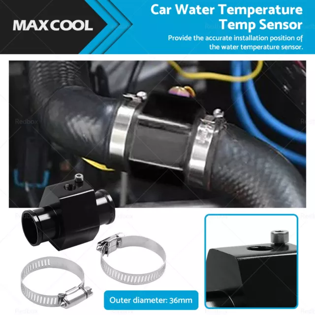 36mm Car Water Temperature Temp Sensor Gauge Radiator Hose Joint Pipe Adapter