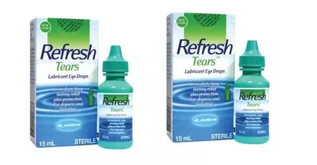 2 gotas para los ojos lubricantes Refresh Tears (10 ml cada una) para...