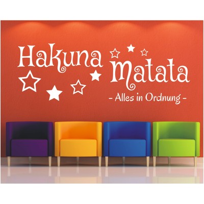 Hakuna Matata Tattoo 70x23cm Wandtattoo & Aufkleber Auto Wohnmobil Bus Wand 