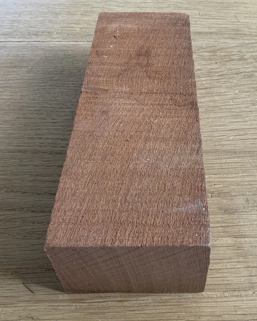Blocco di legno duro mogano - 21 x 7,5 x 5,2 cm - legno fai da te artigianato 588h