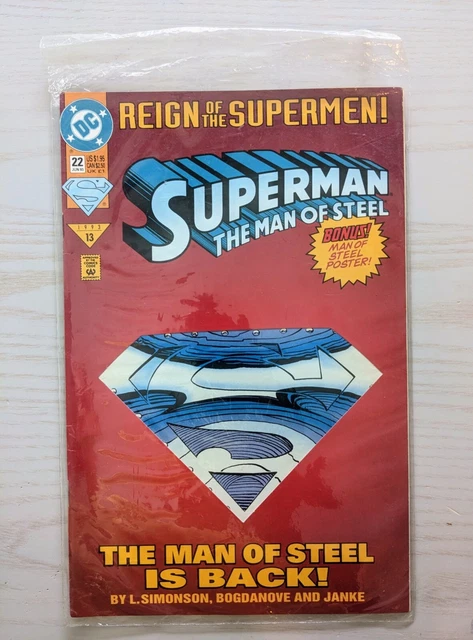 DC Superman The man of Steel #13 Reign of the Supermen The Man of Steel is Back!