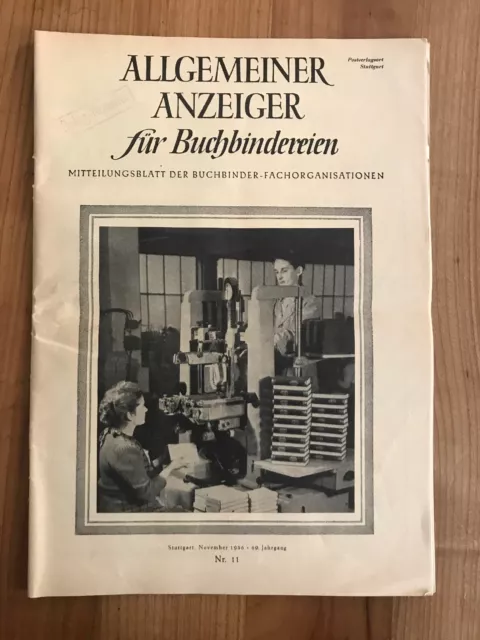 Allgemeiner Anzeiger für Buchbindereien/Mitteilungsblatt der Buchbinder 11/1956
