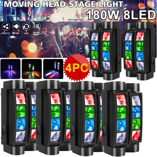 4X 120W 8LED Spider Moving Head Stage Lighting Beam DMX Disco Party DJ Light
