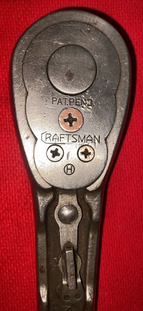 Vintage Patent Pending CIRCLE-H-10” CRAFTSMAN 1/2" Drive Ratchet Working Vintage Patent Pending CIRCLE-H-10” CRAFTSMAN 1/2" Drive Ratchet Working