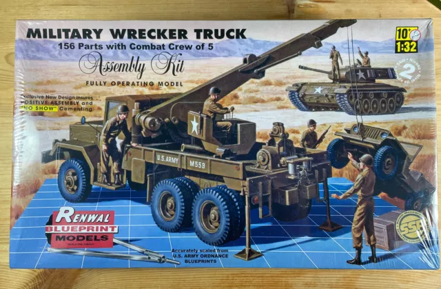 Military Wreck Truck - 1/32 Scale Renwal Blueprint unassembled kit#85-7816 - NIB
