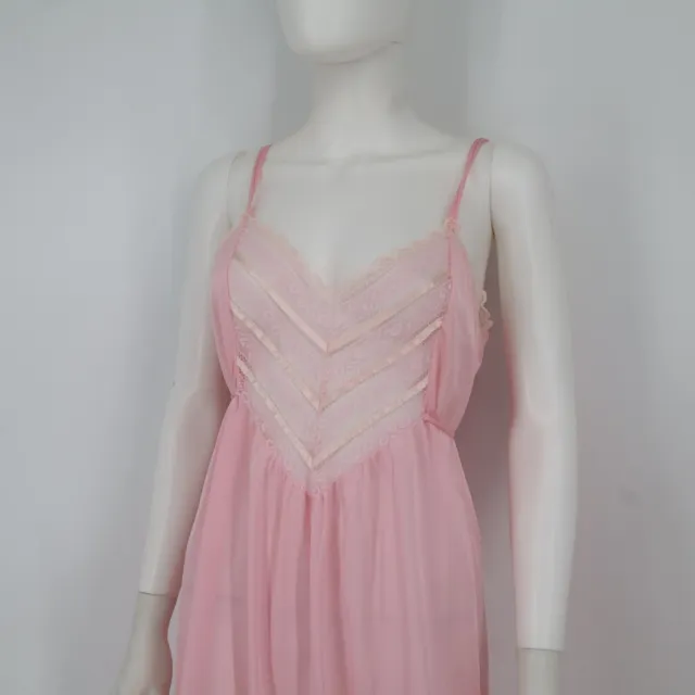 Nylon Nightgown Dress Pink
