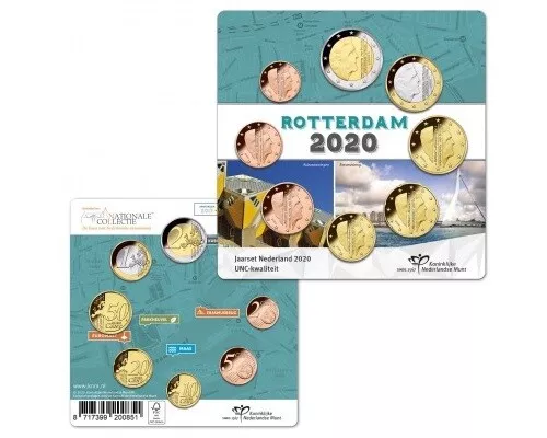 KMS Niederlande 2020 in Coincard Unc 3,88 Nominal : Rotterdam