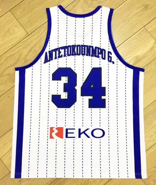 National Team Greece Basketball Jersey Giannis Antetokounmpo 34 Eurobank  Hellas High School Navy Blue White Color For Men Printed And Stitched Style  From Top_sport_mall, $14.04