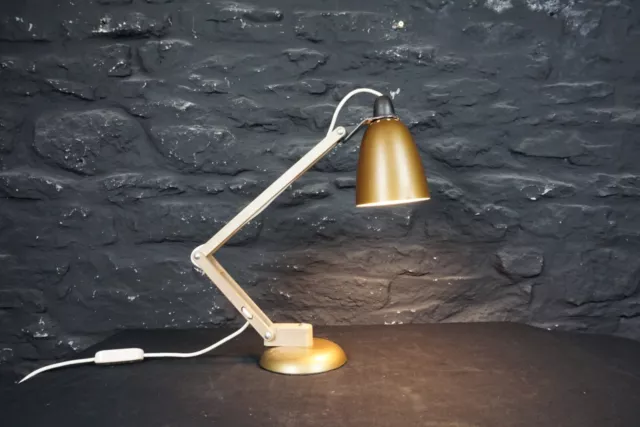 Vintage Maclamp in Gold Terrance Conran for Habitat ~ Mid Century Desk Lamp