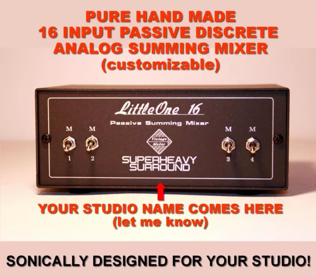 Order Your Analog Studio Summing Mixer 4-8-16-32-64 Inputs - Customize Your Box!