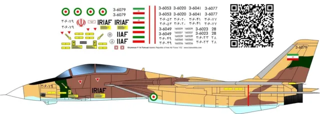 1/48 BSModelle Decals Grumman F-14D Tomcat Islamic Republic of Iran AF