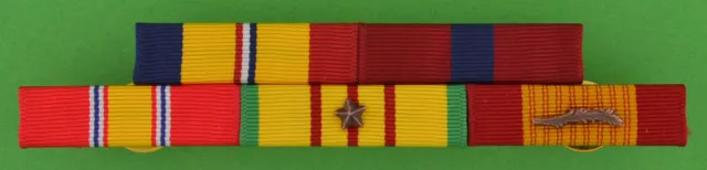 Marine Corps Vietnam War Mounted 5 Ribbon Bar - Combat Action & Gallantry Cross