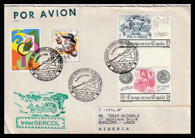 13099 - Spain 1989 Event Cancel On Cover To Lagos Nigeria