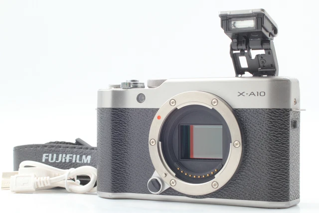 [Nuevo como nuevo] Cuerpo de cámara digital plateada Fujifilm serie X X-A10 16,3 MP de JAPÓN