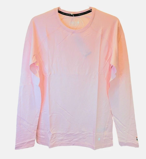 Smartwool Women's Merino 150 Wool Lace Long Sleeve Baselayer Top Peach Pink L