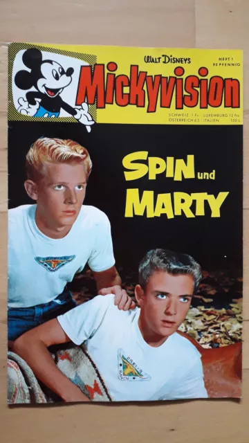 Mickyvision Nr.1 von 1962 Spin und Marty- TOP Z0-1 ORIGINAL Comicheft Ehapa