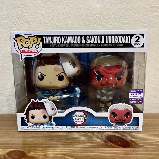 FUNKO POP! DEMON Slayer Tanjiro Kamado & Sakonji Urokodaki 2Pack Box