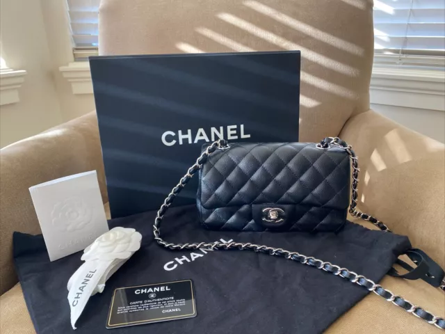 NIB 100%AUTH CHANEL 22C Beige Clair Caviar Leather Classic Wallet On Chain  WOC