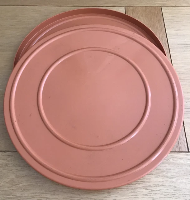 Empty Plastic Cecolite 16Mm 1600Ft Orange Storage Film Can