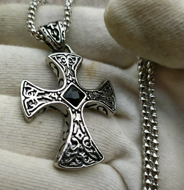 Pendentif Hache Viking En Zinc Avec Chaîne Acier Inoxydable - Très Belle Finition, Neuf Sans Emballage, Pochette Offerte