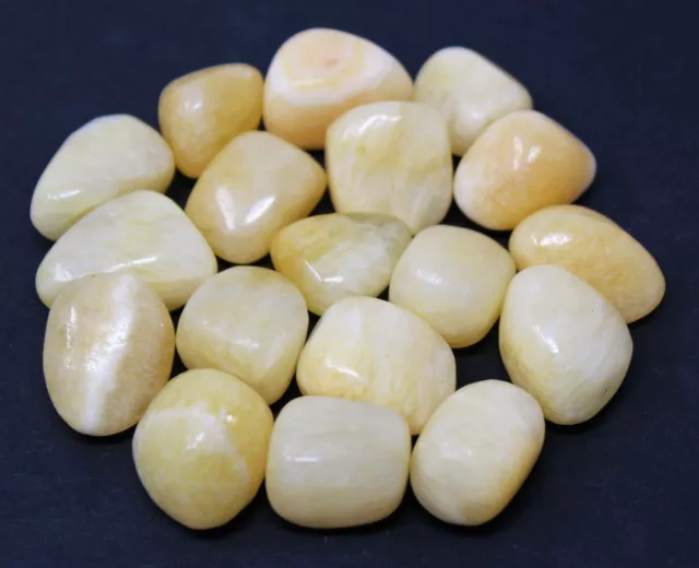 Orange Calcite Tumbled Stones (Crystal Healing,Reiki) 4 oz Bulk Lot (1/4 lb)