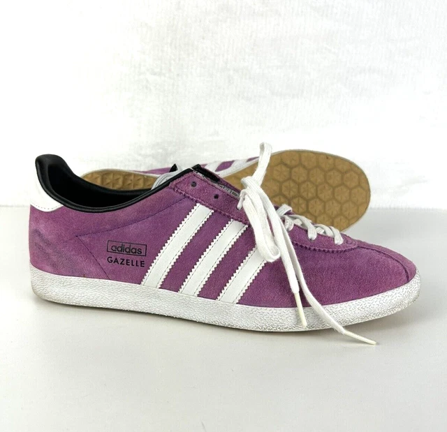 Adidas Gazelle Women’s 8.5 Purple Pink Violet Lavender Suede White Stripe