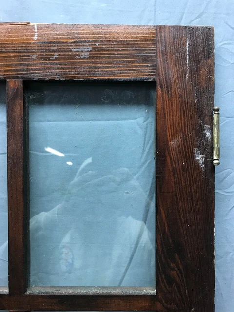 Antique Single 8 Lite Casement 18x47 Cabinet Cupboard Window Vintage 1862-22B 3