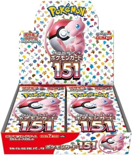 Pokemon Card 151 booster Box sv2a mew scarlet violet Japanese NO Plastic Sealed