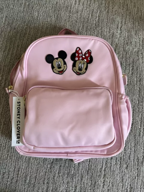 NWT STONEY CLOVER Lane Classic Mini Backpack Pink with Mickey
