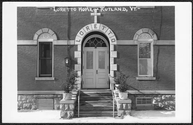 Rutland, VT RPPC - Loretto Home Senior Living Building Real Photo Postcard