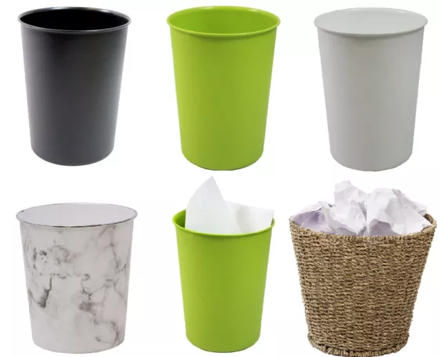 5L Plastic Waste Paper Basket Bin Kitchen Toilet Office Rubbish Bin Dustbin JVL