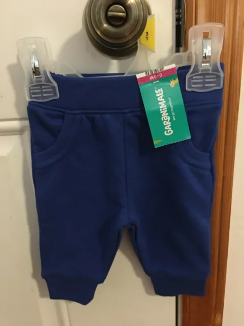 Brand New Infant Boys Size 0-3 Months Garanimals French Terry Jogger Pants