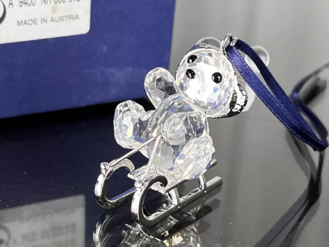 Swarovski Figur 718990 Kris Bär Schlitten Ornament 4,4 cm. Ovp & Zertifikat