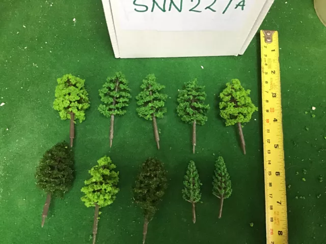 OO/HO Scale   Set Of 10 Trees , Forest, Foliage, Scenery, 2 Tree Types (sNN227a)