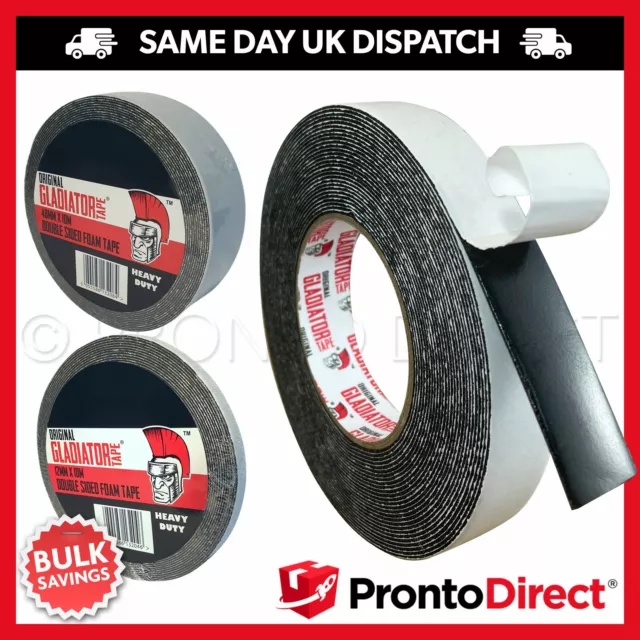 Double Sided Foam Tape Black Automotive Permanent Car Body Trim Self Adhesive