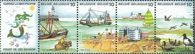 Belgien 2325-2328 Fünferstreifen (kompl.Ausg.) postfrisch 1988 Das Meer