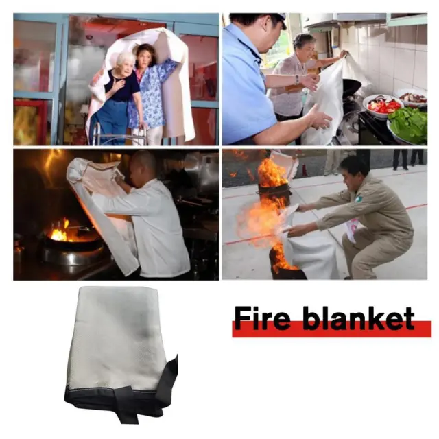 Fire Blanket Emergency Flame Retardant Shelter Safety Kitchen For Caravan, O3I3