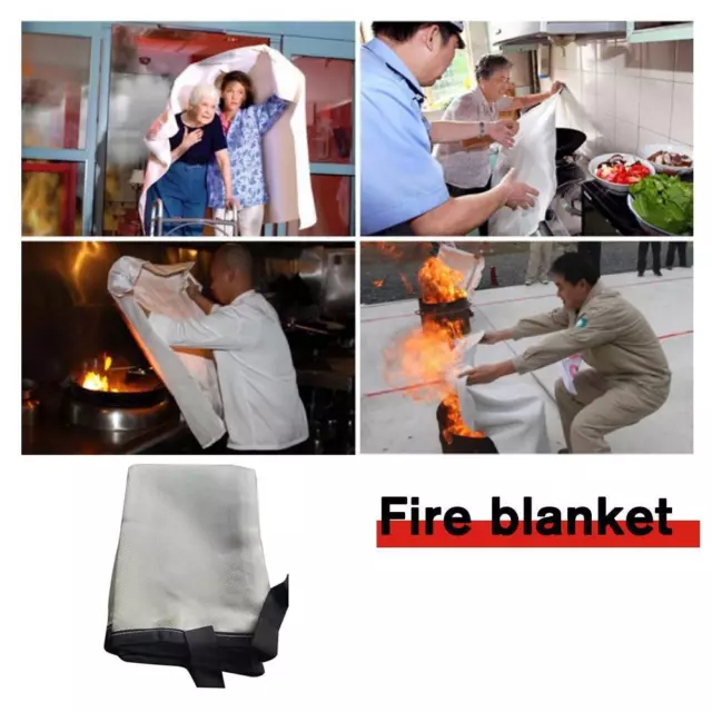 Fire Blanket Emergency Flame Retardant Shelter Safety Kitchen For Caravan, O3I3