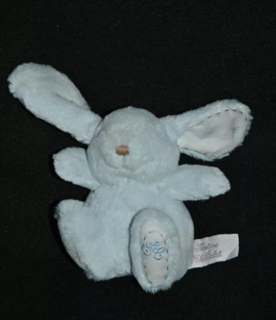 Peluche Doudou Lapin Bleu TARTINE Et CHOCOLAT Augustin Assis 12 Cm Etat NEUF