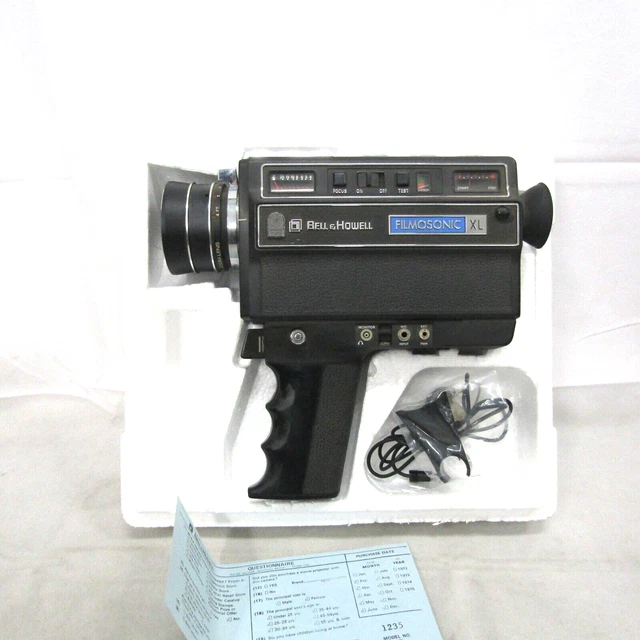 Vintage Bell & Howell 1235 Filmosonic XL Super 8 Movie Camera AS-IS