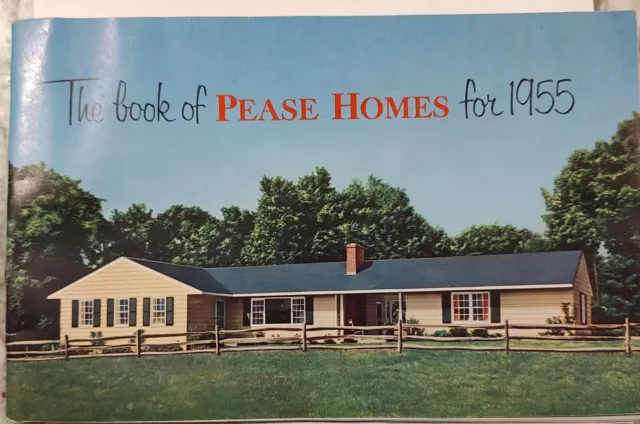 Pease Homes 1955 Catalog Houses Floor Plans MCM Hamilton OH Vintage