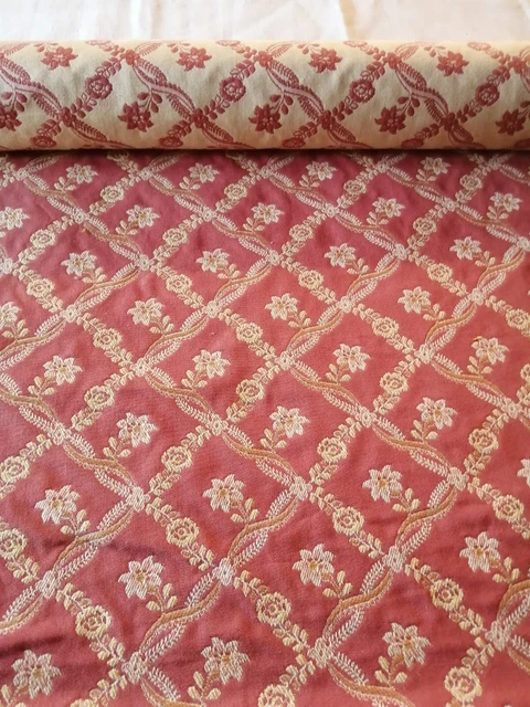 TRÈS BEAU TISSU ancien d' ameublement rouleau de 5 mètres env largeur