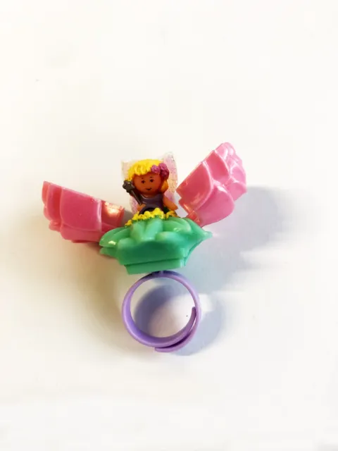 Rare-complete Vintage Polly Pocket Ring Fairy in Pink bluebird Compact- polly's Ring Polly Pocket Secret Rose Fairy Ring 1993 