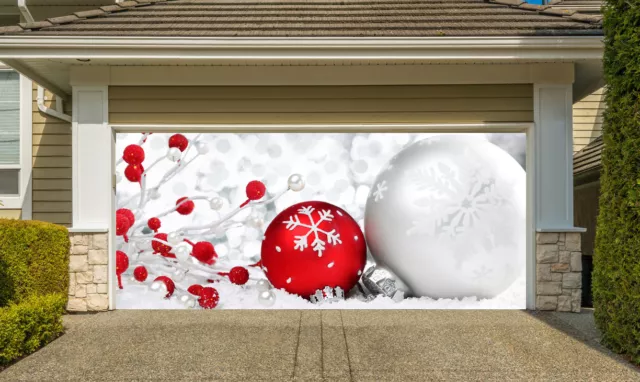 CUSTOM 8X16 Christmas Garage Door Covers 3D Banners Outside G46