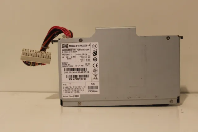 Cisco 341-0102-02 / ASTEC AA22230-A 105W AC Power Supply for 2801 Router