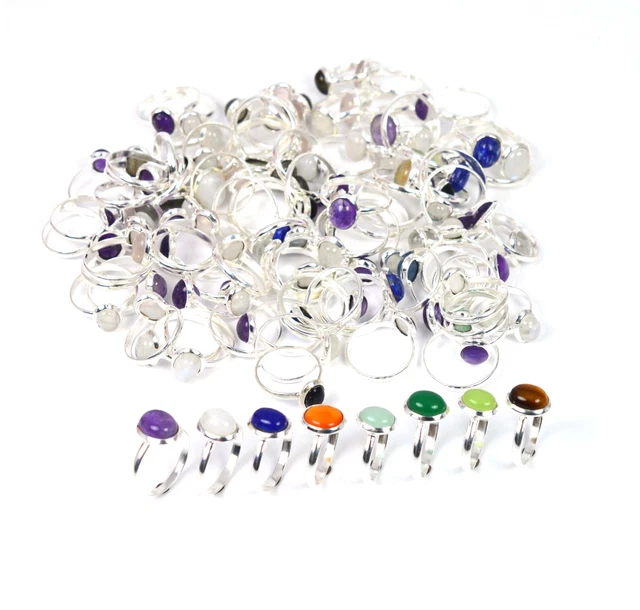 Wholesale 101Pc 925 Solid Sterling Silver Purple Amethyst Mix Ring Lot C169